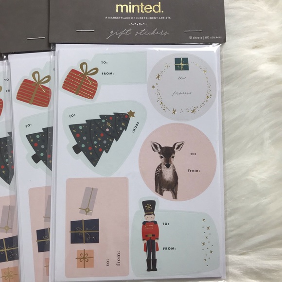 Minted Other - Minted Gift Tag Holiday Stickers, 60 stickers/pack